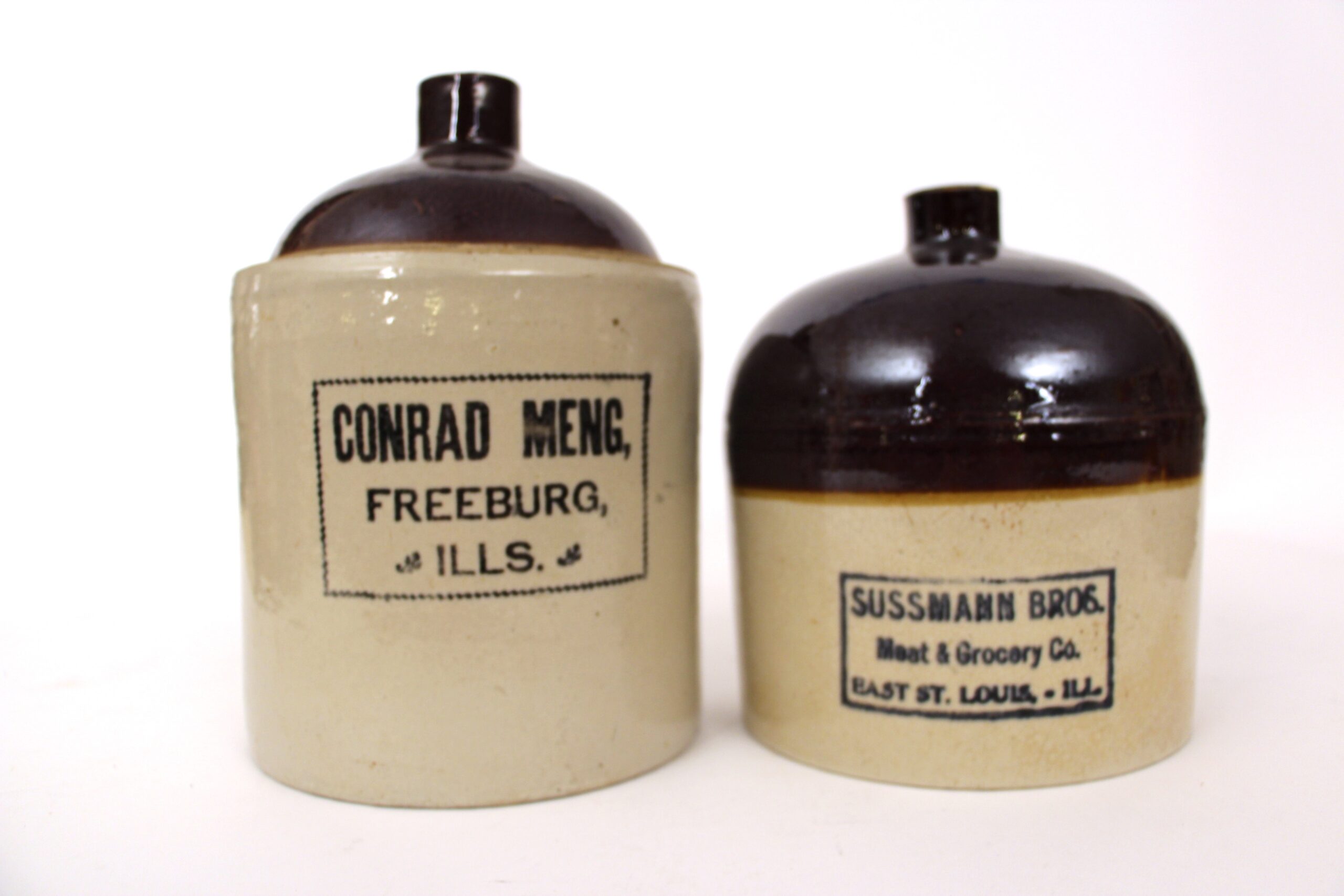 The Antique Advertising Expert | Sussmann Bros & Conrad Meng Whiskey Jugs, Illinois - The ...