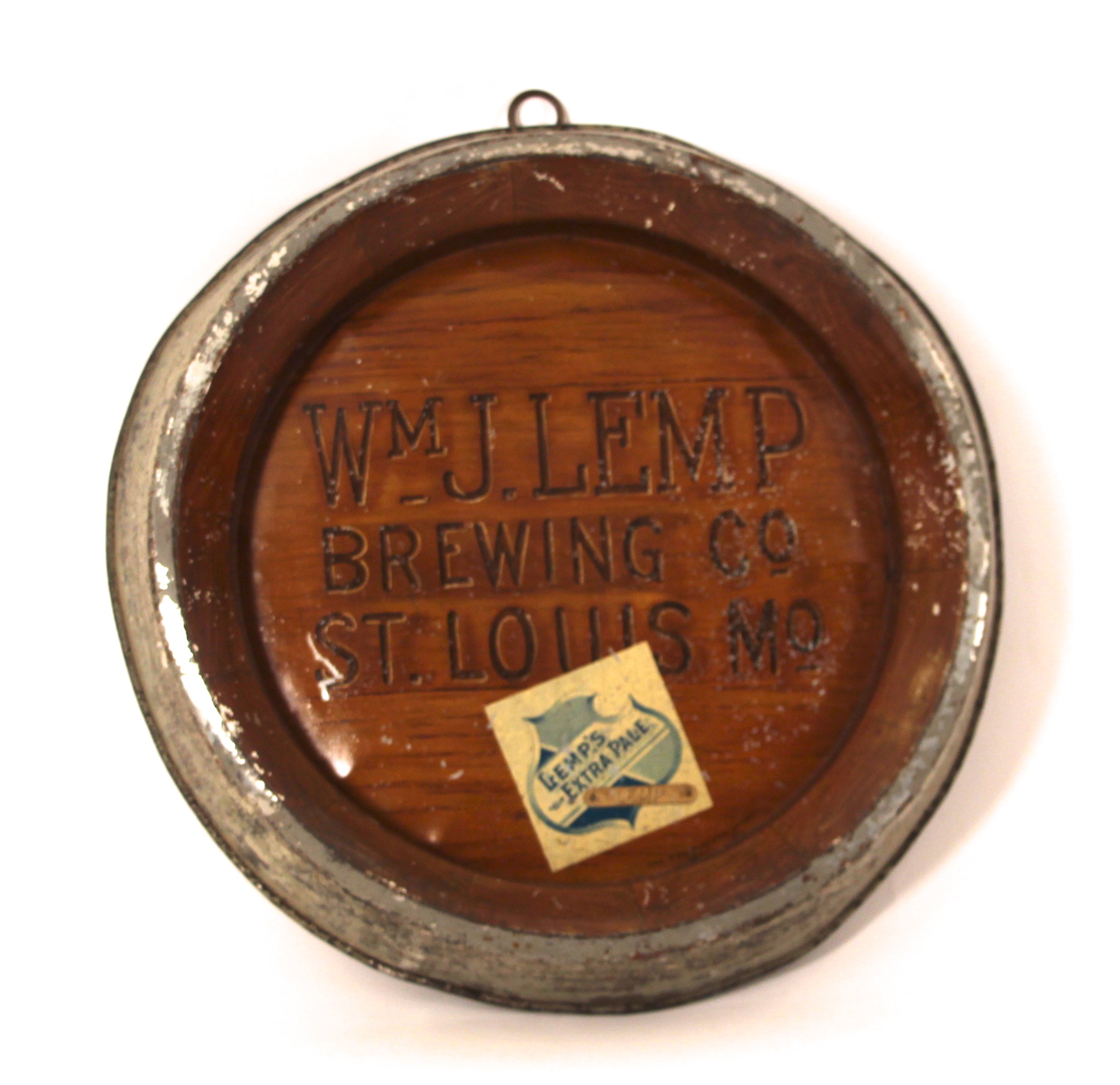 The Antique Advertising Expert | Lemp Brewery Beer Self-Framed Tin Barrel Sign, St. Louis, MO ...