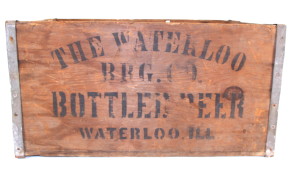 Waterloo Brewing Co, Wood Beer Box, Waterloo, IL. Circa 1910